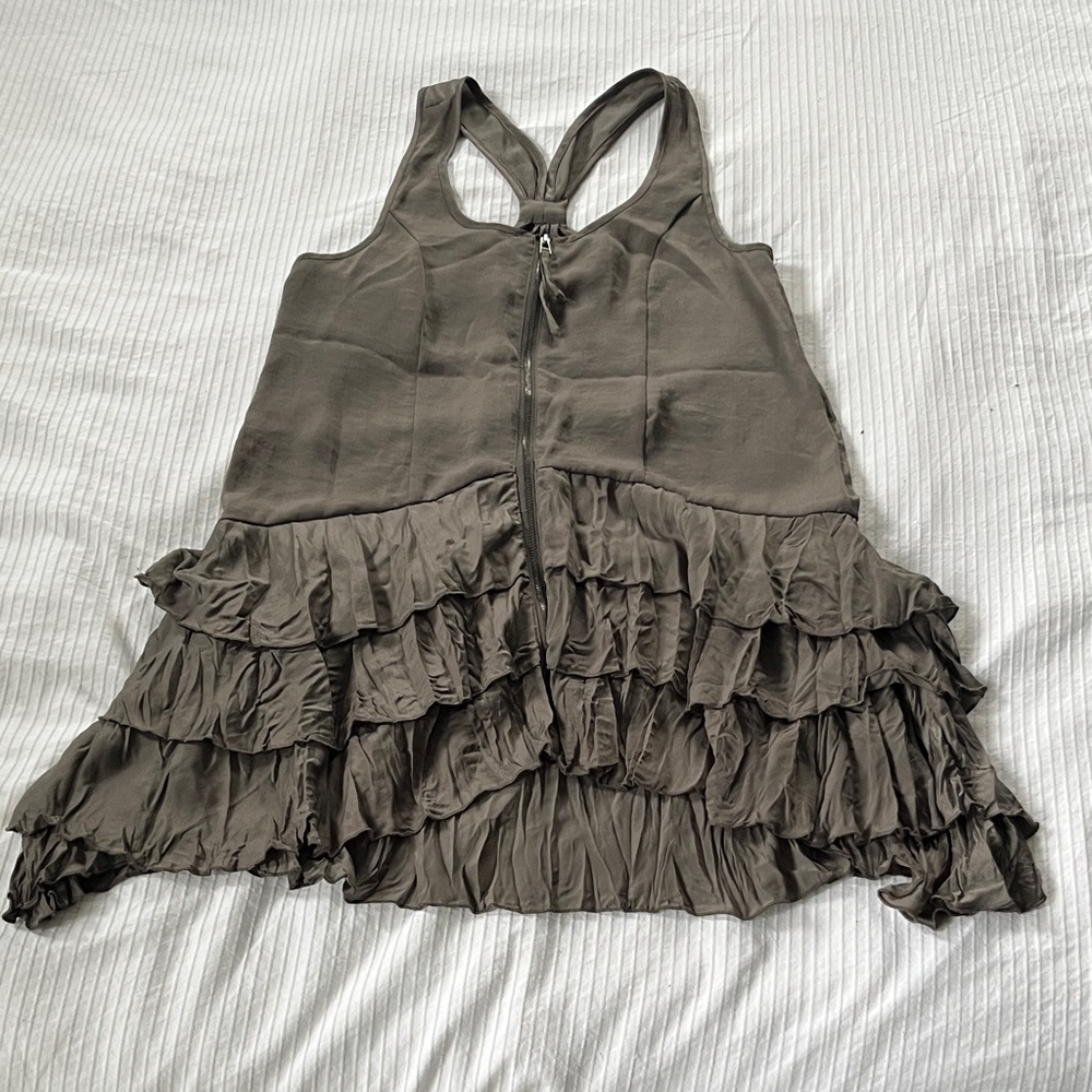 2010 Ruffled racerback H&M dress with zipper